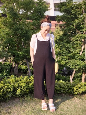 「Factor=（ファクターイコール）のアイテム（オールインワン・サロペット）」を使った、YUKIHAさん（レディース・158cm）の春コーディネート