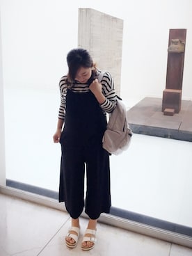 「Factor=（ファクターイコール）のアイテム（オールインワン・サロペット）」を使った、YUKIHAさん（レディース・158cm）の春コーディネート