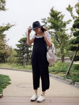 「Factor=（ファクターイコール）のアイテム（オールインワン・サロペット）」を使った、YUKIHAさん（レディース・158cm）の春コーディネート