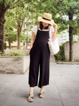 「Factor=（ファクターイコール）のアイテム（オールインワン・サロペット）」を使った、YUKIHAさん（レディース・158cm）の夏コーディネート