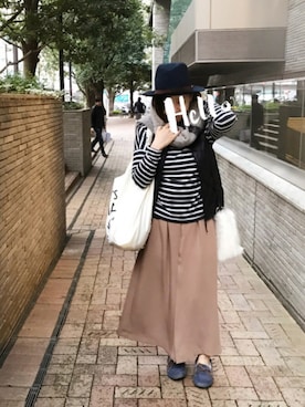 「rag & bone（ラグアンドボーン）のアイテム（帽子）」を使った、YUKIHAさん（レディース・158cm）の秋コーディネート
