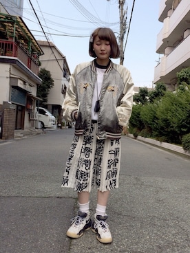 「Jungle Storm（ジャングルストーム）のアイテム（ジャケット/アウター）」を使った、ぱきさん（レディース・155cm）の春コーディネート