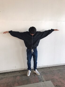 「LEE」｜「アイテム（ナイロンジャケット）」を使った、tetuさん（メンズ・170cm）の秋コーディネート