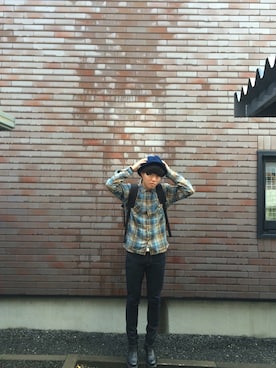 「OCTAVE OCTAVE（オクターブオクターブ）のアイテム（帽子）」を使った、Yuto sakuraiさん（メンズ・176cm）の秋コーディネート