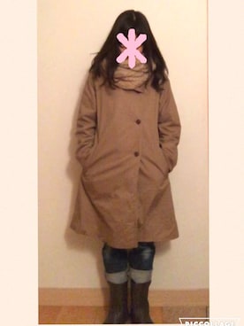 「studio CLIP（スタディオクリップ）のアイテム（モッズコート）」を使った、＊naonao＊さん（レディース・158cm）の冬コーディネート