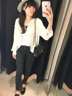 「LILY BROWN（リリーブラウン）のアイテム（その他シューズ）」を使った、ビビさん（レディース・162cm）の春コーディネート
