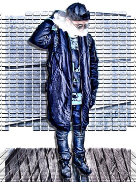 「UNIF（ユニフ）のアイテム（ミリタリージャケット）」を使った、txmxgさん（メンズ・173cm）の冬コーディネート