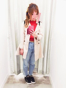 「K（陶芸）（ケイ）のアイテム」を使った、miharuさん（レディース・155cm）の春コーディネート