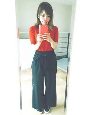 「大きめピアス」｜miharuさん（レディース・155cm）の夏コーディネート