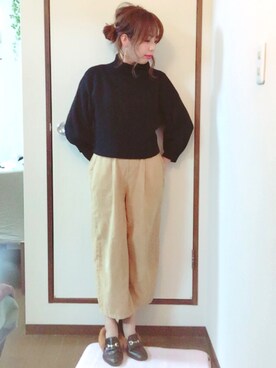 「K（陶芸）（ケイ）のアイテム」を使った、miharuさん（レディース・155cm）の秋コーディネート