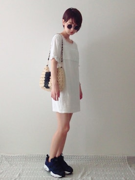 「UNITED ARROWS（ユナイテッドアローズ）のアイテム（バッグ）」を使った、hirrroko14さん（レディース・164cm）の夏コーディネート