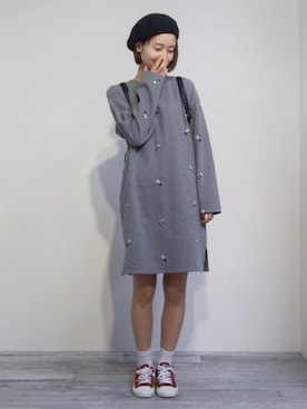 「179/WG（イチナナキュウダブルジー）のアイテム（ハンチング/ベレー帽）」を使った、hirrroko14さん（レディース・164cm）の秋コーディネート