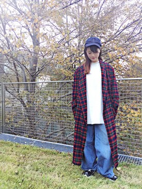 「PENDLETON（ペンドルトン）のアイテム（その他アウター）」を使った、senさん（レディース・154cm）の秋コーディネート