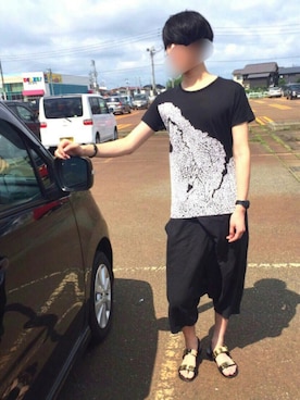「GIUSEPPE ZANOTTI DESIGN（ジュゼッペザノッティデザイン）のアイテム（サンダル）」を使った、Altraさん（メンズ・182cm）の夏コーディネート