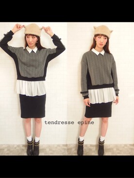 「スエット」｜エイミ-さん（レディース・160cm）の冬コーディネート