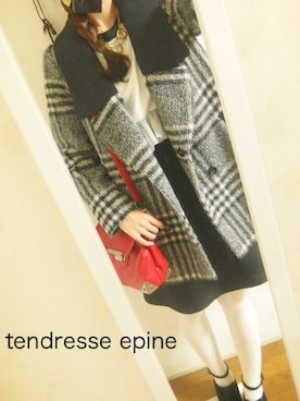 「タータンチェック」｜エイミ-さん（レディース・160cm）の冬コーディネート