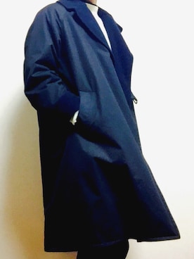 「COMOLI（コモリ）のアイテム（ダウンジャケット/コート）」を使った、tatsuyaさん（メンズ・176cm）の春コーディネート