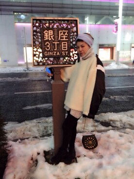 「PHENOMENON（フェノメノン）のアイテム（その他アウター）」を使った、CHIEさん（レディース・160cm）の冬コーディネート