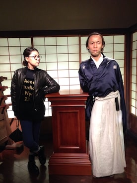 「GIVENCHY」｜「アイテム（ブルゾン）」を使った、CHIEさん（レディース・160cm）の冬コーディネート