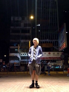 「MONKI（モンキ）のアイテム（テーラードジャケット）」を使った、Dorokidさん（レディース・165cm）の夏コーディネート