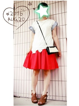 「ムック本」｜「アイテム（その他）」を使った、まっきぃ〜さん（レディース・157cm）の夏コーディネート