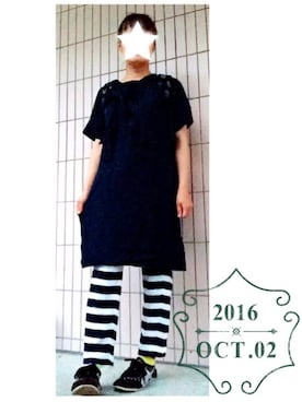 「mercibeaucoup,（メルシーボークー）のアイテム（ヘアゴム）」を使った、まっきぃ〜さん（レディース・157cm）の秋コーディネート
