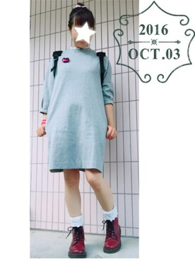 「mercibeaucoup,（メルシーボークー）のアイテム（ヘアゴム）」を使った、まっきぃ〜さん（レディース・157cm）の秋コーディネート