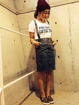 「Factor=（ファクターイコール）のアイテム（オールインワン・サロペット）」を使った、ozakiさん（レディース・160cm）の夏コーディネート