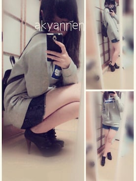 「アイテム（ブーツ）」を使った、あきゃねん♡*。さん（レディース・160cm・10代）の秋コーディネート