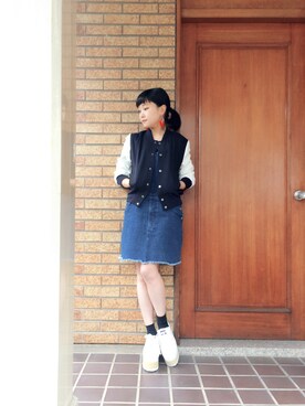 「g.v.g.v.」｜「アイテム（オールインワン・サロペット）」を使った、Nao Shinmuraさん（レディース・156cm）の春コーディネート