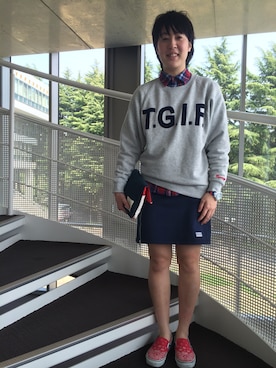 「TOMMY Hers（トミー ハーズ）のアイテム」を使った、Arisa さん（メンズ・160cm）の春コーディネート