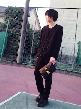 「Yves Saint Laurent（イヴサンローラン）のアイテム（アクセサリー）」を使った、naoto kodairaさん（メンズ・170cm）の秋コーディネート