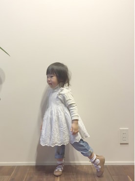 「2歳3ヶ月」｜「アイテム（ワンピース）」を使った、so873さん（キッズ・80cm）の冬コーディネート