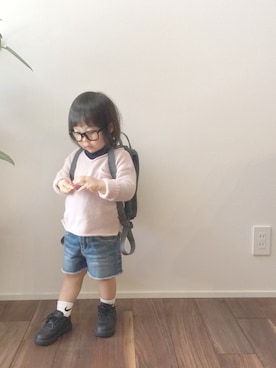 「2歳3ヶ月」｜「アイテム（バッグ）」を使った、so873さん（キッズ・80cm）の冬コーディネート