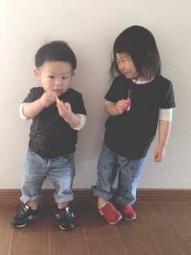 「カップルコーデ」｜so873さん（キッズ・80cm）の春コーディネート