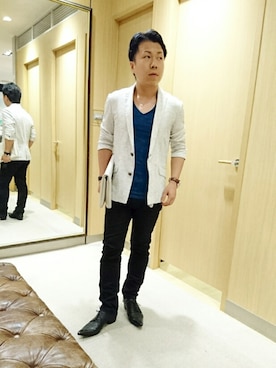 「アイテム（クラッチバッグ）」を使った、yutaniさん（メンズ・165cm）の夏コーディネート