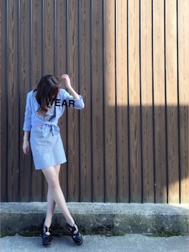 「LUCY（ルーシー）のアイテム」を使った、Hina Inoueさん（レディース・158cm）の春コーディネート