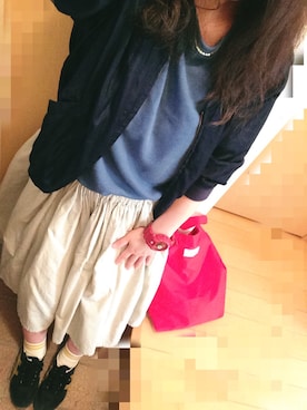 「B.L.U.E（ビーエルユーイー）のアイテム（バッグ）」を使った、m i c o ¨¨さん（レディース・147cm）の秋コーディネート