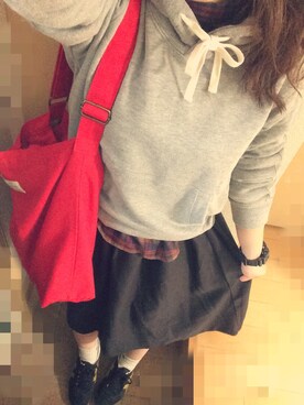 「B.L.U.E（ビーエルユーイー）のアイテム（バッグ）」を使った、m i c o ¨¨さん（レディース・147cm）の秋コーディネート