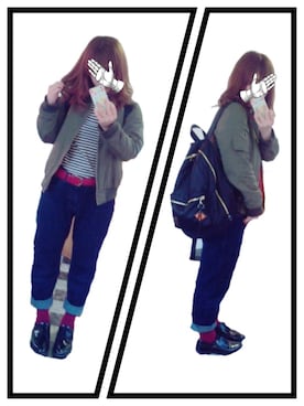 「AS KNOW AS plus（アズノゥアズプラス）のアイテム（ブルゾン）」を使った、せりなさん（レディース・158cm）の冬コーディネート