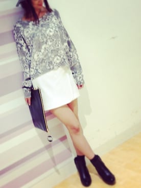 「花柄 トップス」｜sayuさん（レディース・162cm）の秋コーディネート