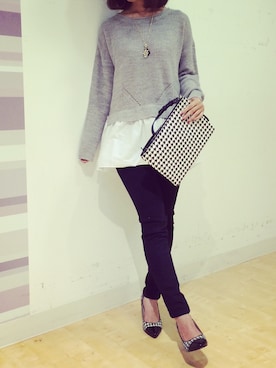 「MIXXO（ミッソ）のアイテム（アクセサリー）」を使った、sayuさん（レディース・162cm）の秋コーディネート