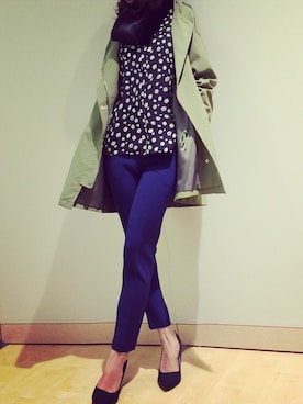 「MIXXO（ミッソ）のアイテム（ミリタリージャケット）」を使った、sayuさん（レディース・162cm）の秋コーディネート