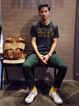 「roots（ルーツ）のアイテム」を使った、Burusuさん（メンズ・178cm）の秋コーディネート