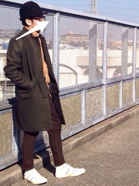 「AVOC(-)のアイテム(ジャケット/アウター)」を使った、◯まるいろさん(メンズ・165cm)の冬コーディネート