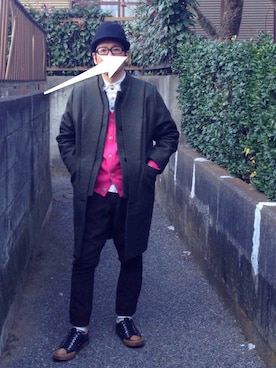 「AVOC(-)のアイテム(ジャケット/アウター)」を使った、◯まるいろさん(メンズ・165cm)の冬コーディネート