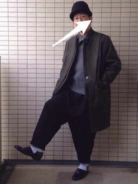 「AVOC(-)のアイテム(ジャケット/アウター)」を使った、◯まるいろさん(メンズ・165cm)の冬コーディネート