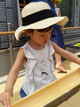 「ARMANI BABY（アルマーニベビー）のアイテム」を使った、さやかさん（キッズ・90cm）の秋コーディネート