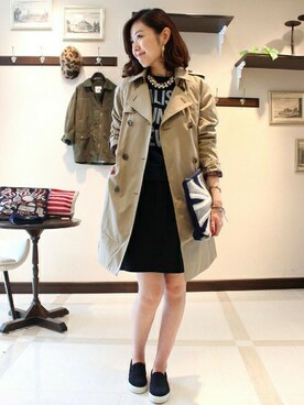 「Spick & Span（スピックアンドスパン）のアイテム（トレンチコート）」を使った、mai*さん（レディース・170cm）の秋コーディネート