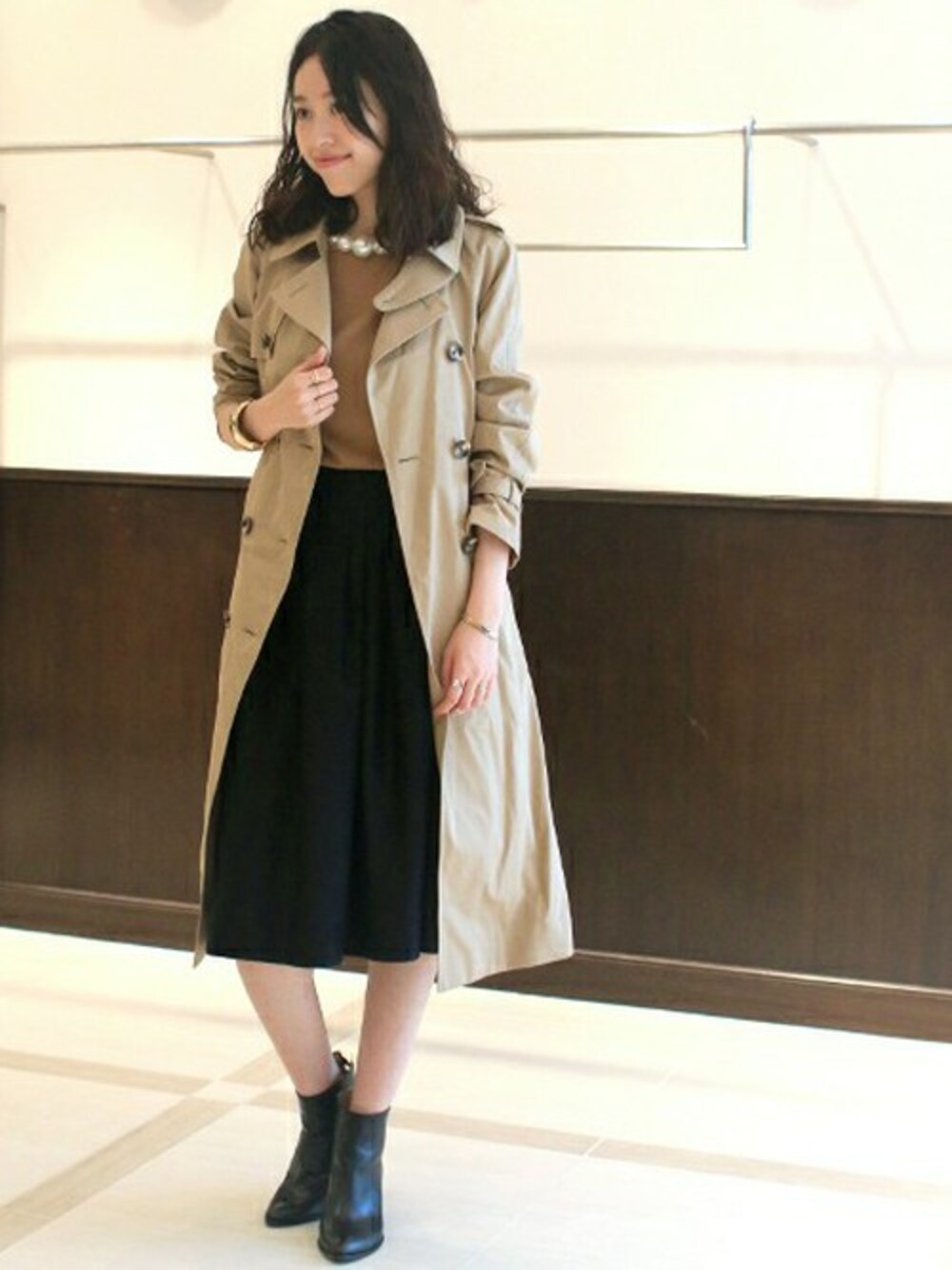 「Spick & Spanのクリアデシン Tブラウス◆（シャツ/ブラウス、イエロー系）」を使った、mai*さん（レディース・170cm）の夏コーディネートの1枚目の写真